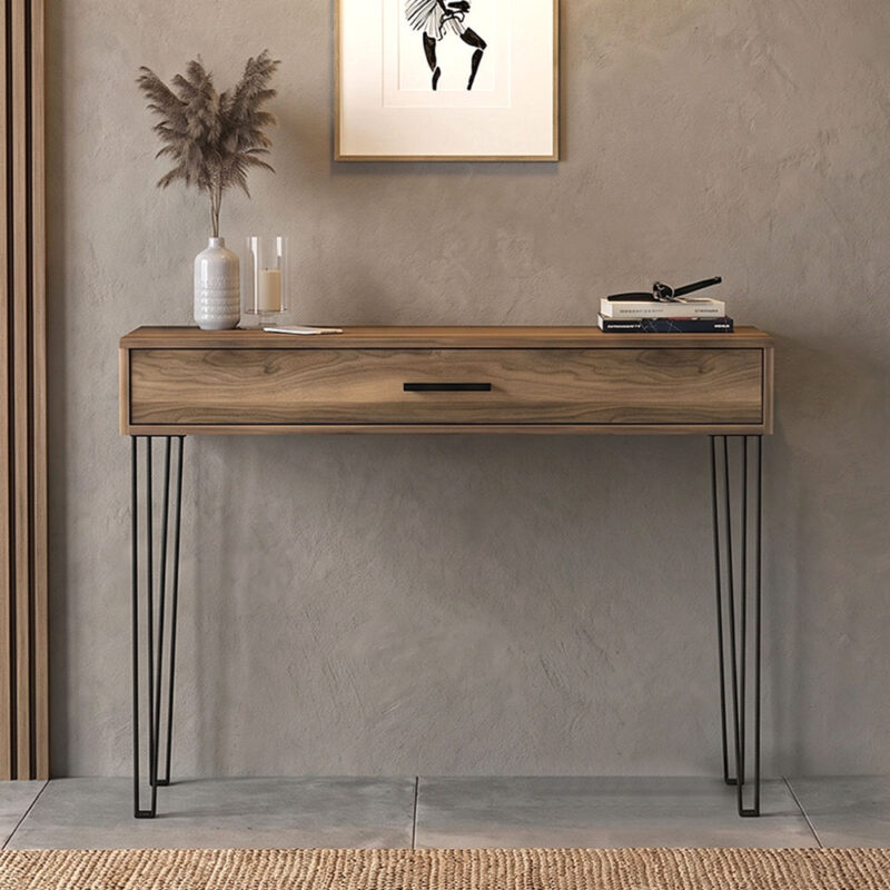Κονσόλα Δελφοί 69 χρώμα καρυδί 120x35x89,8εκ.