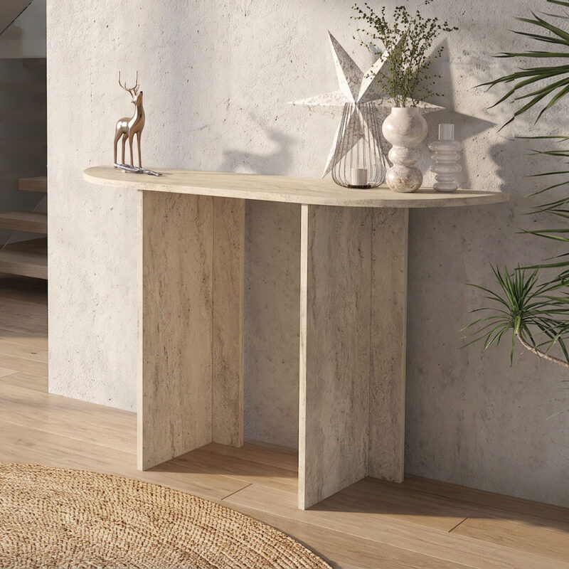 Κονσόλα Κρήτη 47 χρώμα travertine 120x35x75εκ.