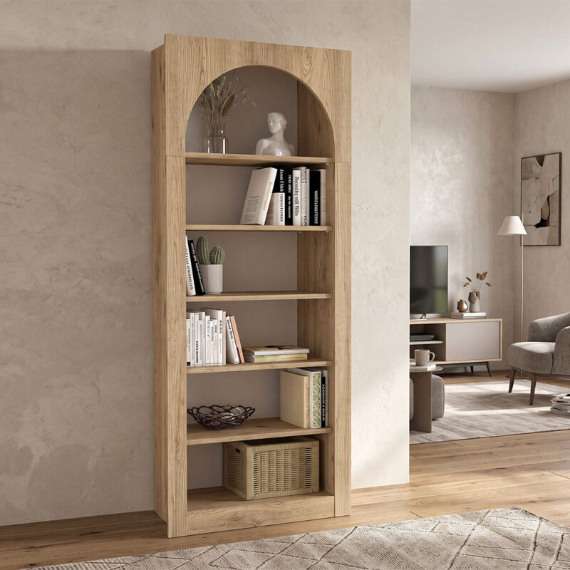 Βιβλιοθήκη Σύμη 55 χρώμα sepet oak 74x35x180εκ.