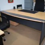 Διευθυντικό Γραφείο DROMEAS Oval Plus 200×100 Οξιά – Συναρμολογημένο – φωτογραφία προϊόντος 1