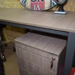 Γωνιακό Γραφείο DROMEAS Tetra 160×160 Grey Oak – Ενισχυμένα Πόδια & Μετώπη – Συναρμολογημένο – φωτογραφία προϊόντος 3