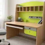 Παιδικό Γραφείο Oak Πράσινο με Βιβλιοθήκη 125x70x150