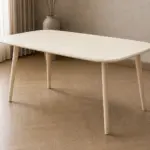 Τραπέζι Τραπεζαρίας Ivory με Στρογγυλεμένες Γωνίες