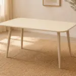 Τραπέζι Τραπεζαρίας Ivory με Στρογγυλεμένες Γωνίες