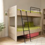 Παιδική Κουκέτα Light Oak με Μαύρη Σκάλα