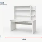 Παιδικό Γραφείο Λευκό με Βιβλιοθήκη 122x155