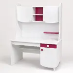 Παιδικό Γραφείο Λευκό Ροζ με Βιβλιοθήκη 100x60
