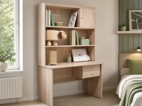 Παιδικό Γραφείο Oak με Βιβλιοθήκη 73x35x180
