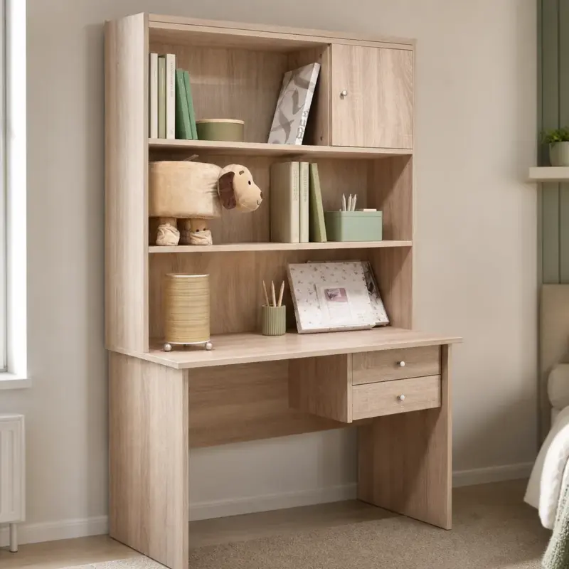 Παιδικό Γραφείο Oak με Βιβλιοθήκη 73x35x180