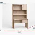 Παιδικό Γραφείο Oak με Βιβλιοθήκη 73x35x180