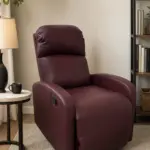 Πολυθρόνα Relax Μπορντό Δερματίνη με Ανάκλιση