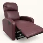 Πολυθρόνα Relax Μπορντό Δερματίνη με Ανάκλιση