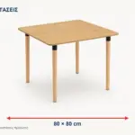 Τραπέζι Τραπεζαρίας Oak 80x80
